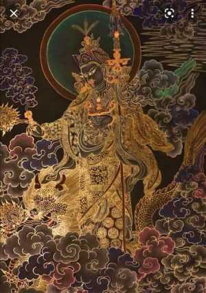 Guru Rinpoche Thangka Painting, Custom Order 25" x 19"