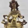 Copper Vajrasattva Statue 14", Price Includes Gold Face Painting and 24k Gold Finish - Back