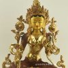 Tibetan Khadiravani Statue, 18.5", Hand Painted Face, Fire Gilded 24k Gold Finish - Front Details