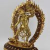 24K Gold Gilded 15.5" Vajrayogini Buddha Statue, Fire Gilded, Traditional Handmade Nepali Statue - Left