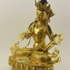 Fully Gold Gilded Vajrasattva Statue 14", Handmade, Fire Gilded in 24K Gold, (Dorje Sempa) - Left