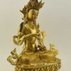 Fully Gold Gilded Vajrasattva Statue 14", Handmade, Fire Gilded in 24K Gold, (Dorje Sempa) - Right