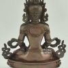 8.75 inch Aparmita Statue, Lost Wax Carving, Handmade Original, Oxidized Copper Finish - Back
