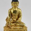 Fully Gold Gilded 8.25 inch Medicine Buddha Statue, Fire Gilded in 24K Gold, Handmade - Gallery