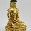 Fully Gold Gilded 8.25 inch Medicine Buddha Statue, Fire Gilded in 24K Gold, Handmade - Right