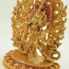 Fully Gold Gilded 9.5 inch Vajrapani Statue, Chana Dorje, Handmade Original, Lost Wax Method - Left
