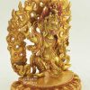 Fully Gold Gilded 9.5 inch Vajrapani Statue, Chana Dorje, Handmade Original, Lost Wax Method - Right