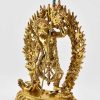 Fully Gold Gilded 9" Tantric Vajrayogini Statue, Fire Gilded 24k Finish, Fine Handmade Details - Left