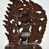 Oxidized Copper 6 inches Vajrapani Statue (Silver Plated) - Back