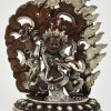 Oxidized Copper 6 inches Vajrapani Statue (Silver Plated) - Gallery