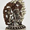 Oxidized Copper 6 inches Vajrapani Statue (Silver Plated) - Right