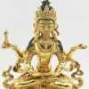 Fully Gold Gilded 8.75 inches Prajnaparamita Statue 24k Gold, Handmade in Nepal (Front Details)