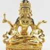 Fully Gold Gilded 8.75 inches Prajnaparamita Statue 24k Gold, Handmade in Nepal (Gallery)