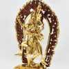 Partly Gold Gilded 15.5" Masterpiece Vajravarahi Statue (Wrathful Vajrayogini) - Left side