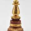 7.75" Kadam Style Stupa, 24K Gold Finish, Handmade in Nepal - Gallery