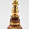 7.75" Kadam Style Stupa, 24K Gold Finish, Handmade in Nepal - Right