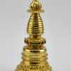 Fully Gold Gilded Kadam Style Chorten, 8", 24K Gold Finish, Handmade in Nepal - Gallery