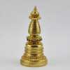 Fully Gold Gilded Kadam Style Chorten, 8", 24K Gold Finish, Handmade in Nepal - Right
