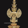 Fully Gold Gilded 27" 1000 Armed Avalokiteshvara Statue, Embedded Stones, Handmade Masterpiece Quality - Front No Frame