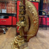 Fully Gold Gilded 31.75", 1000 Armed Avalokiteshvara Statue, Handmade in Patan, Nepal - Left Side