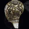 7" Black Mahakala Tibetan Conch Shell Horn, Hand Carved - Gallery