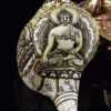 7" Hand Carved Shakyamuni Buddha, Chenrezig, Manjushri, Conch Shell Horn - Gallery