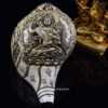 7" Manjushri Tibetan Ceremonial Conch Shell Horn, Hand Carved in Nepal - Gallery