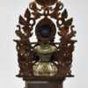 Gold Silver Plated Copper Maitreya Buddha Statue, 13.5", Handmade in Patan Nepal - Back