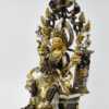 Gold Silver Plated Copper Maitreya Buddha Statue, 13.5", Handmade in Patan Nepal - Left Side