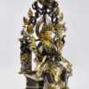 Gold Silver Plated Copper Maitreya Buddha Statue, 13.5", Handmade in Patan Nepal - Right Side