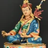 Guru Rinpoche Statue, Multicolored, Height 19.25", 24K Gold Gilded - Left
