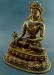 Oxidized Copper 13.5" Medicine Buddha Statue (24k Gold Gilded) - Left