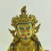 Fully Gold Gilded 10.5" Yellow Dzambhala Statue (Kubera) - Face Detail