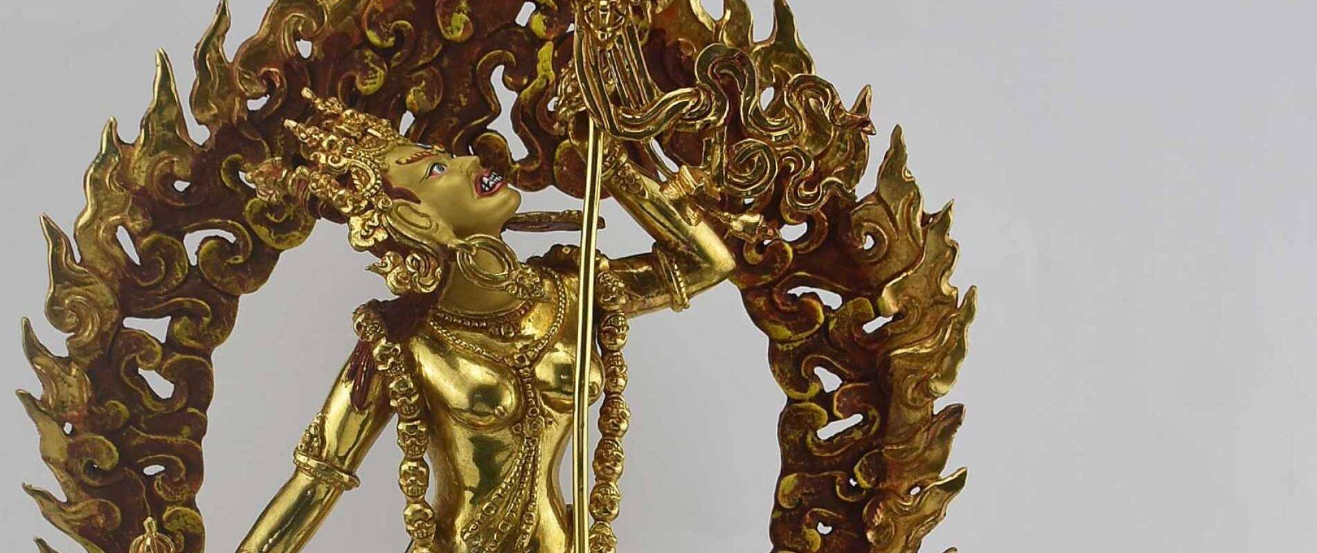 24K Gold Gilded Vajrayogini statue, handmade in Nepal